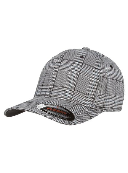 Flexfit Glen Check Baseball Cap Caps Baseball - for Capmodell in Black-White 6196 wholesale