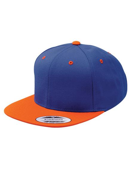 Yupoong 2 Tone Snapback Cap in Royalblue-Orange Capmodell 6089MT - Snapback  Caps for wholesale