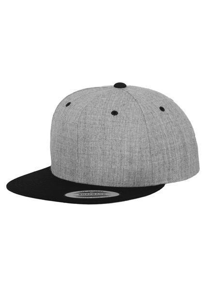 Yupoong 2 Tone Snapback Cap in Heather Grey-Black Capmodell 6089MT - Snapback  Caps for wholesale